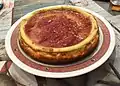 Tarta de quesu con mermelada