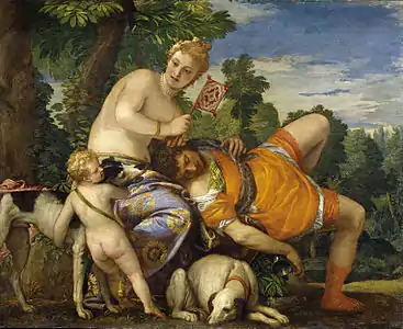 Venus y Adonis, 1580, Muséu del Prado.