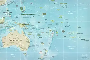 Gaderopaf liwot va patecteem ke Oceania is Pacifika welfa