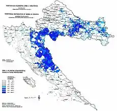 Yuqoslaviyanın süqutuna qədər serblərin Xorvatiyada yerləşməsi (1991)