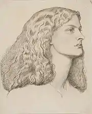 "Anni Millerin rəsmi"(ing.Drawing of Annie Miller) (1860)