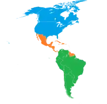 FIBA Americas zones.svg