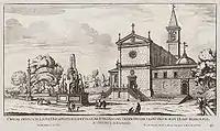 San-Pyetro-in-Montorio monastırı. Qravüra 1670-cı il.