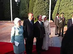 Abdullah Gül Rəcəb Tayyib Ərdoğan ilə təhvil-təslim mərasimində, 28 avqust 2014