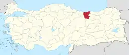 Giresun ili xəritədə