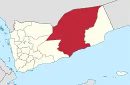 Hadramaut mühafəzəsi xəritədə