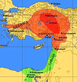 E.ə 1300 cü ildə Qədim Misir və Het çarlığı