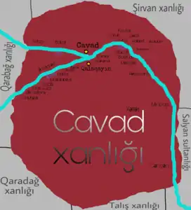 Cavad xanlığının ərazisi.