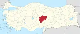 Kayseri ili xəritədə