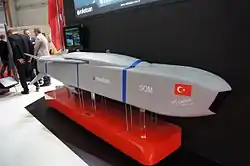 Polşanın Kieltse şəhərində təşkil olunan "MSPO 2014" sərgisində nümayiş etdirilən SOM qanadlı raketi