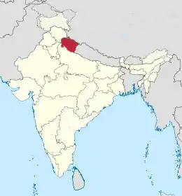 Uttarakhand xəritədə