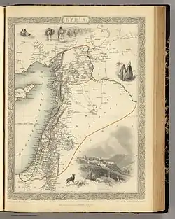 1851 map of Ottoman Syria