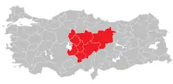 Location of مرکزی آنادولو بؤلگه‌سی