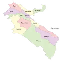 Counties of Ilam Province