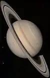 True-color picture of Saturn assembled from Voyager 2 images