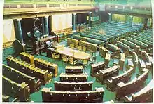 view of Sansad Bhavan, seat of the Parliament of India