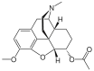 Chemical structure of Acetyldihydrocodeine.