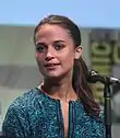 Vikander at the 2015 San Diego Comic-Con International.