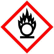 The flame-over-circle pictogram in the Globally Harmonized System of Classification and Labelling of Chemicals (GHS)