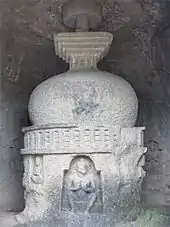 A white Buddhist stupa