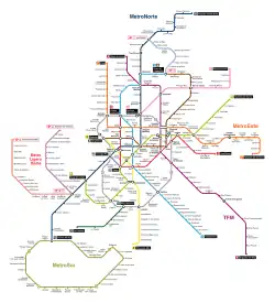 Unofficial map - network as of 2013