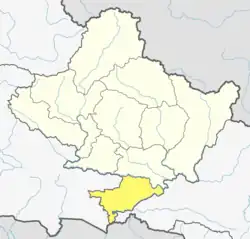 Location of Nawalpur (dark yellow) in Gandaki Pradesh