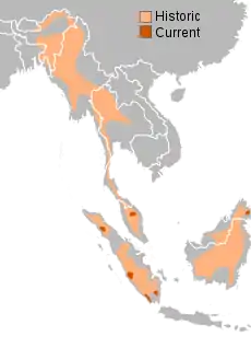 Sumatran rhino range