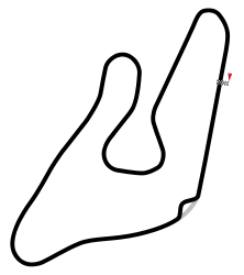 1977–1995 Streckenführung vor dem Umbau, grau die Hella-Kurve – Streckenführung 1969–1977