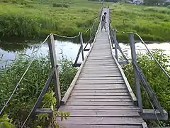 Fußgängerbrücke über die Bachmutka bei Siwersk