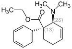 Strukturformel von (1S,2S)-cis-Tilidin