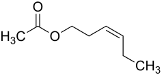 Strukturformel von cis-Essigsäurehex-3-enester