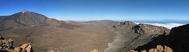 Panoramablick vom Guajara über Las Cañadas, den Teide bis nach Izaña