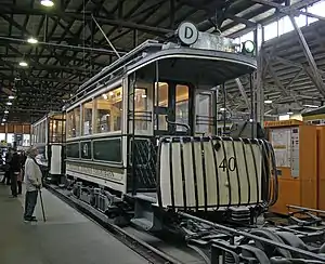 Triebwagen 40 der Westlichen Berliner Vorortbahn in der Monumentenhalle, 2018