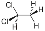 Strukturformel von 1,1-Dichlorethan