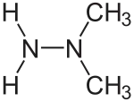 Struktur von 1,1-Dimethylhydrazin