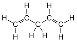 Strukturformel von 1,4-Pentadien