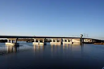 Die neue Ramspolbrug kurz vor ihrer Fertigstellung im November 2012 (Blick nach NW auf die Ramsgeul)