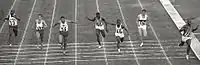 Zieleinlauf im 100-Meter-Finale 1964: Enrique Figuerola (80) wurde Vierter