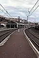 Bahn­steig und Halle von Süden, 1989