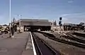 Bahnhof Perth von Süden, rechts die Strecke nach Dundee, 1989