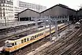 „Turbotrain“ RTG (Rame à turbine à gaz) vor der östlichen und mittleren Halle (1994)