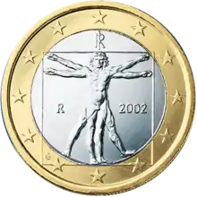 1 Euro Münze, Italien 2002