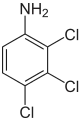 Struktur von 2,3,4-Trichloranilin