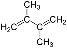 Strukturformel von 2,3-Dimethyl-1,3-butadien