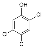 Struktur von 2,4,5-Trichlorophenol