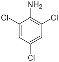 Struktur von 2,4,6-Trichloranilin