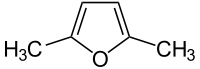 Strukturformel von 2,5-Dimethylfuran