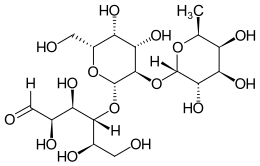 Strukturformel von 2′-Fucosyllactose