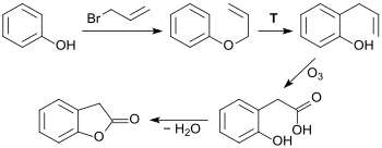 2-Cumaranon aus 2-Allylphenol via Ozonolyse