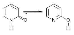 Tautomere Strukturformeln von 2-Pyridinol/2-Pyridon